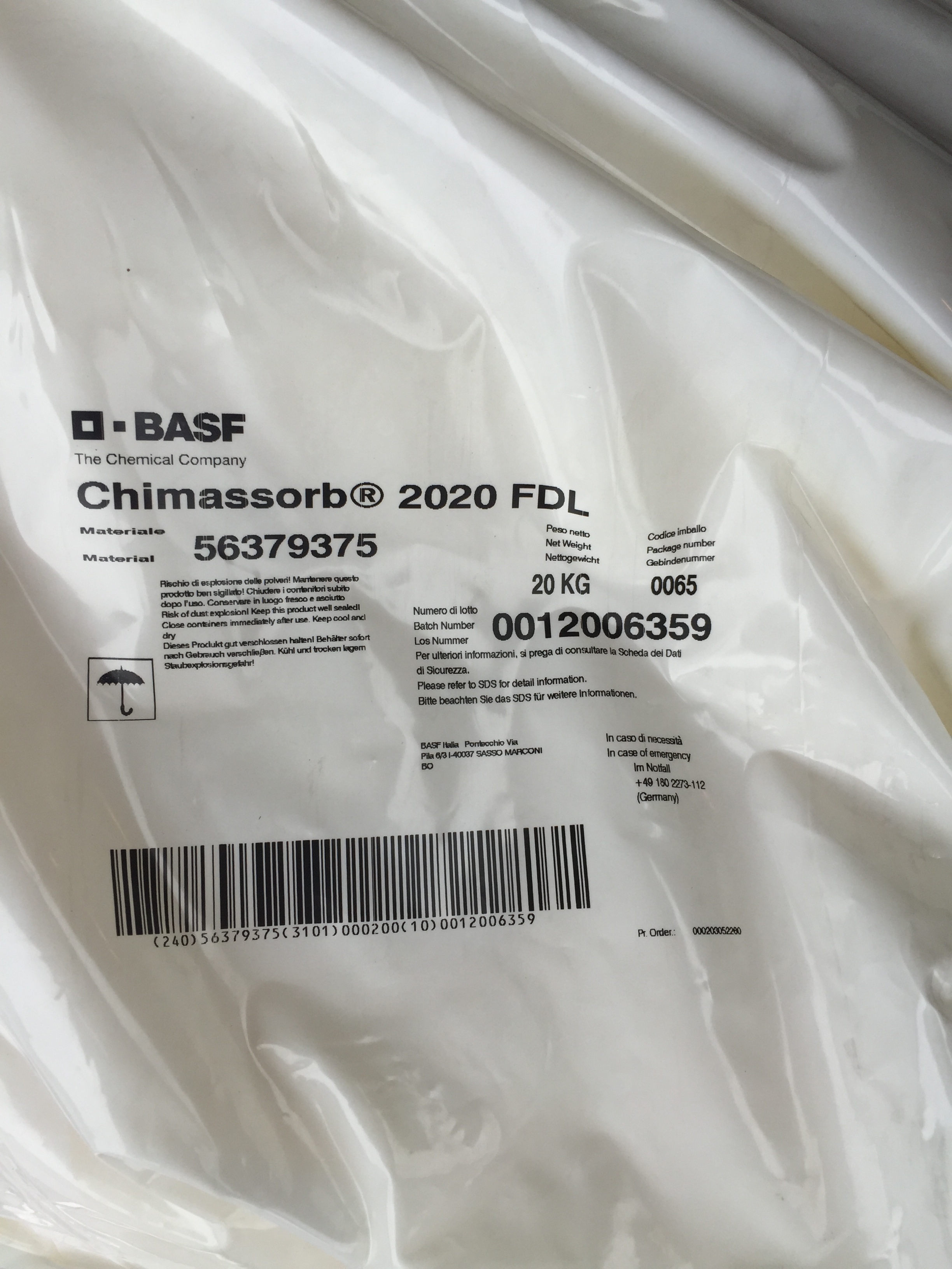 巴斯夫受阻胺光稳定剂Chimassorb 2020