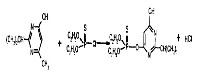 合成二嗪磷的反应方程式