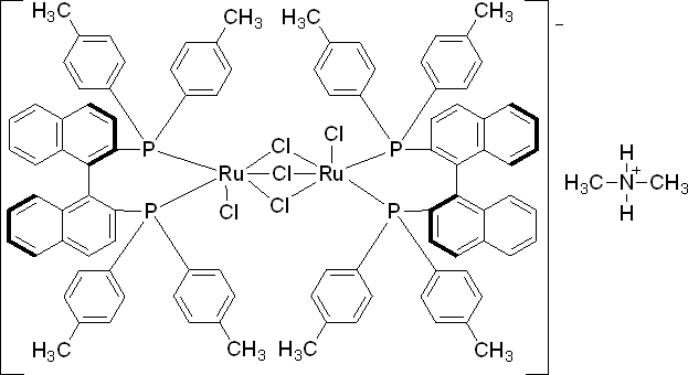 二甲基氯化铵(μ-氯)双[(R)-(+)-2,2'-双(对二甲苯基膦)-1,1'-联萘]二铷(II)