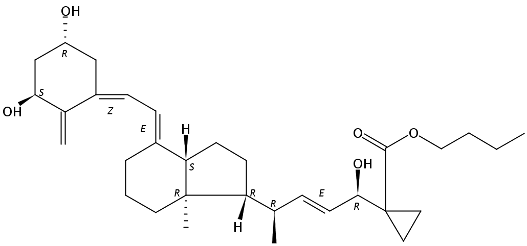 Cyclopropanecarboxylic acid, 1-[(1R,2E,4R)-4-[(1R,3aS,4E,7aR)-4-[(2Z)-2-[(3S,5R)-3,5-dihydroxy-2-methylenecyclohexylidene]ethylidene]octahydro-7a-methyl-1H-inden-1-yl]-1-hydroxy-2-penten-1-yl]-, butyl
