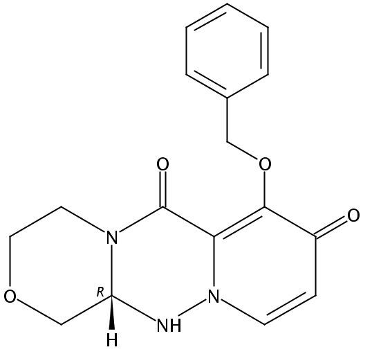 1H-[1,4]Oxazino[3,4-c]pyrido[2,1-f][1,2,4]triazine-6,8-dione, 3,4,12,12a-tetrahydro-7-(phenylmethoxy)-, (12aR)-