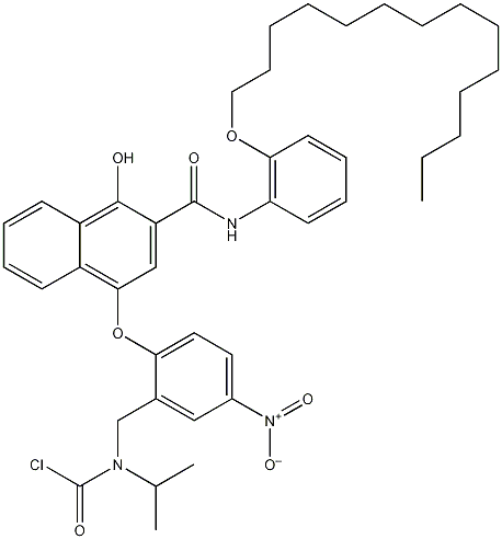 4(2(N-氯羰基-N-异丙基)氨基甲基-4-硝基)苯氧基-1-羟基-N(2-十四烷氧基苯基)2-萘甲酰胺