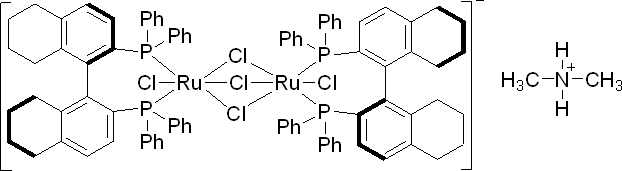 二甲基铵二氯三(μ-氯)二[(R)-(+)-2,2'-二(二苯基膦基)-5,5',6,6',7,7',8,8'-八氢-1,1'-联萘基]二钌酸(II)