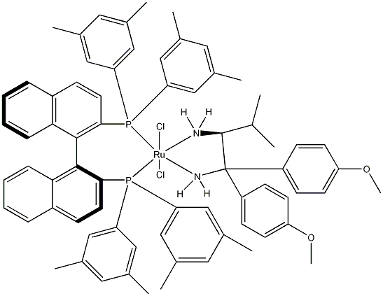 二氯{(S)-(-)-2,2'-二[二(3,5-二甲苯基)膦基]-1,1'-联萘基}[(2S)-(+)-1,1-二(4-甲氧苯基)-3-甲基-1,2-丁二胺]钌(II)