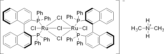 二甲基铵二氯三(μ-氯)二[(S)-(-)-2,2'-二(二苯基膦基)-1,1'-联萘基]二钌酸(II)