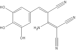 3-氨基-2,4-二氰基-5-(3',4',5'-三羟基苯基)五-2,4-二烯腈