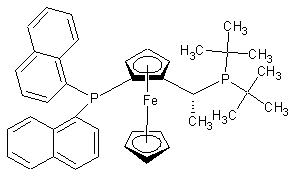(R)-1-[(S)-2-(二-1-萘基硫脲膦)二茂铁]乙基二叔丁基膦